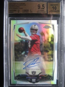 2014 Topps Chrome Rookie Autogramme Refractors Derek Carr /150 BGS 9,5 Autogramm 10 - Bild 1 von 6