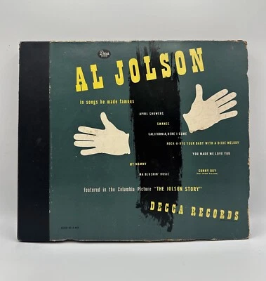 Vintage Al Jolson 4 album/8 song set- 78 rpm Excellent Condition 1946 - Image 1 of 4