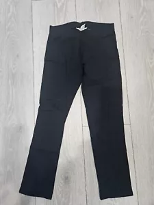 H&M Thicker Stretchy Black Leggings Pants Size 9/10 - Picture 1 of 3