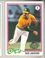 2015 Topps Original  Buyback 1978 Rick Langford 327 A's