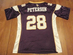 Adrian Peterson Minnesota Vikings Reebok NFL Jersey Girls Large (14) #28 - Picture 1 of 8