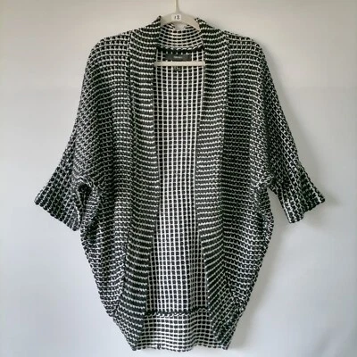 Forever 21 Womens Black Open Front Dolman Sleeve Knit Cardigan Sweater Size M - Image 1 of 4