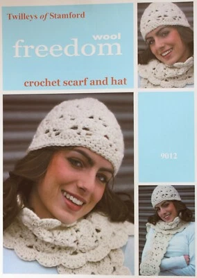 Knitting Pattern Twilleys Chunky Crochet Hat & Scarf 9012 - Image 1 of 2