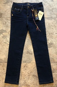 Lucky Brand Zoe Jegging Jeans Youth 6X Adjustable Waist Stretch Dark Denim - Picture 1 of 4