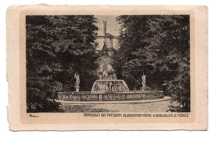 11244 - Potsdam Sansoucci Glockenfontaine u. Durchblick z. Mühle - Bild 1 von 2