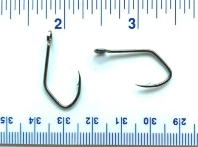 100 Matzuo 150010 black chrome Siwash Open Eye fish fishing hooks size 4