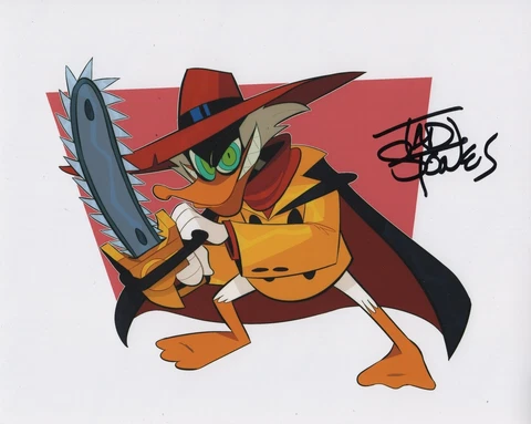 Tad Stones Signed 8x10 Photo Darkwing Duck COA Cover