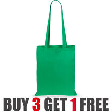 100% Premium Coloured Cotton Canvas Shopping Bag Shoulder Tote Shopper Bags
