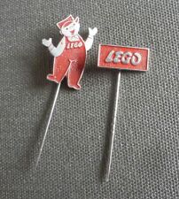 2x  OLD  lapel pins     LEGO CLUB     (DENMARK)        40 years old   (Nr 2x14 )