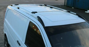 MERCEDES VITO VIANO W447 SWB 2003+21 ALUMINIUM ANTI THEFT ROOF RAILS + CROS BARS - Picture 1 of 5