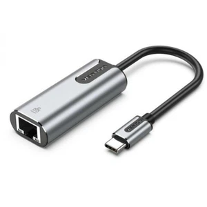 Vention USB Typ-C auf LAN RJ-45 Ethernet Gigabit Adapter 0,15m Grau Aluminium - Bild 1 von 3