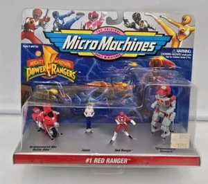 Micro Machines Mighty Morphin Power Rangers #1 Red Ranger Set 1994 Galoob New - Picture 1 of 3