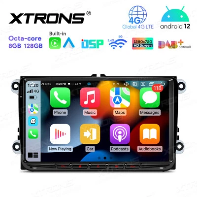Android 12 Octa Core 8+128GB Car GPS Stereo Radio 4G Head Unit For VW SEAT Skoda - Image 1 of 4