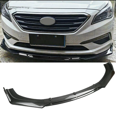 Front Bumper Lip Chin Spoiler Splitter Carbon Fiber For Hyundai Sonata - Image 1 of 4