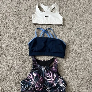 Lot Of 3 XS Stretch Medium Support Sports Bras - Athletic Works, Kyodan, Nike - Picture 1 of 7