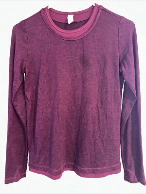 Camiseta Athleta Niña Tejida Manga Larga Púrpura - Niñas XL 14 Foto 1 de 3