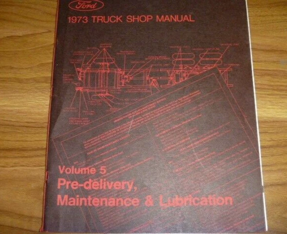 Ford E-100 Econoline 1973 furgoneta manual de mantenimiento y lubricación previa a la entrega Foto 1 de 1