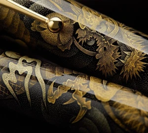 Namiki Chinkin Dragon Maki-e Fountain Pen NEW 18K No.50 Nib-M - Picture 1 of 8