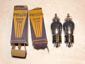 2 x 6F8g Philco Tubes*Smoked Glass *Very Strong Pair*NOS*NIB*#6 - Picture 1 of 4