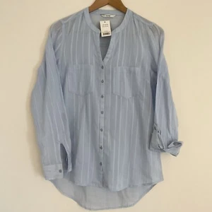 George blue shirt new size 8 Ladies Blouse Roll Up Sleeves - Picture 1 of 8