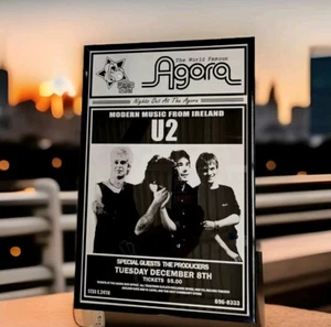 U2 1981 Cleveland Agora gerahmtes Konzertposter - Bild 1 von 2