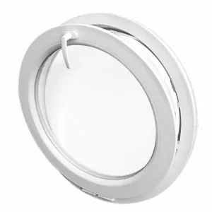Finestra rotonda oblò a vasistas PVC bianco con vetro di sicurezza - Foto 1 di 6