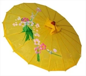 6 Pack Yellow Nylon Umbrella Parasol Photography Dance 32 in Adult Size S-2196x6 - Picture 1 of 1