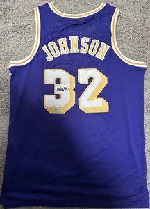 Magic Johnson signed pro style LA Lakers jersey BAS COA Witness proof HOF shaq - Bild 1 von 3