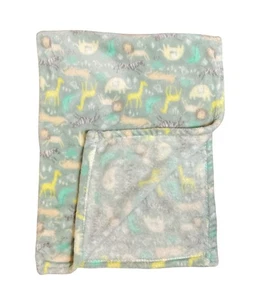 Baby Starter Decke Safari Tiere Zebra Löwe Elefant grün 30 x 40 cm - Bild 1 von 5
