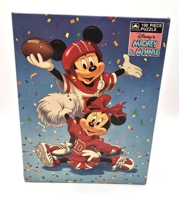Disney Mickey Mouse y Minnie Rompecabezas Fútbol Animadora Dorado 100 Piezas Foto 1 de 3