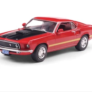 1:43 Scale - 1969 Ford Mustang Mach 1 - Calypso Coral IXO America IA43003 - Picture 1 of 6