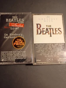 2 Vintage Beatles Cassettes Live In Hamburg &  20 Greatest Hits  One Is Sealed - Picture 1 of 7