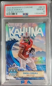 Emeka Egbuka 2024 Bowman University Chrome The Big Kahuna #BK-18 OSU PSA 10 - Picture 1 of 2