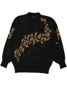 CANDA Womens Oversized Turtle Neck Jumper Sweater IT 48 XL Black Acrylic AE07 - Picture 1 of 3