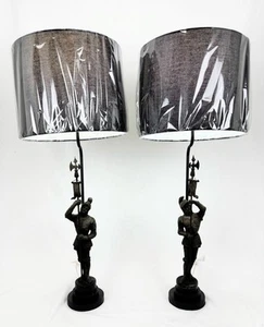 Pair Of 19 Century Knights Table Lamps - Picture 1 of 7
