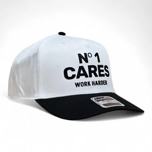 Cappello Berretto Snapback 3D NERO Silicone Design OTTO BIANCO CON NERO Semi-curvo NUOVO - Foto 1 di 15