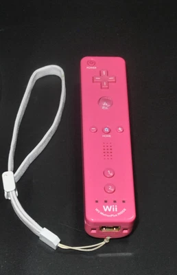 Exc* Nintendo Wii / Wii U Remote Motion Plus Pink Authentic w/Strap - Image 1 of 4