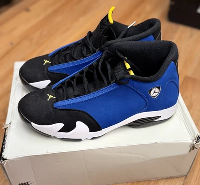 耐克 AIR JORDAN 14 RETRO LANEY VARSITY 皇家蓝色运动鞋 男式 鞋码-US-12 — 第 1/4 张图片
