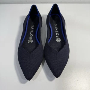 Rothy’s The Pointed Toe Flats Navy Blue Knit Washable Minimalist Chic Size 7 - Bild 1 von 16