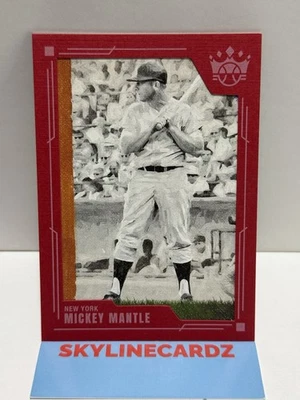 2022 Panini Diamond Kings Mickey Mantle #8 Red Frame Yankees - Image 1 of 2