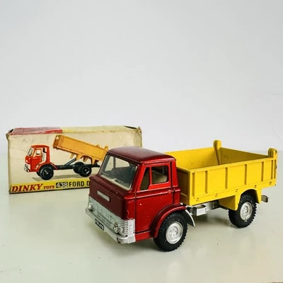 Vintage Dinky Toys 438 Ford D800 Tipper Truck Diecast Model & Original Box - Image 1 of 4