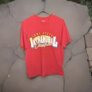 VTG Iowa State Cyclones T Shirt Adult Large Red Intramural Champion Graphic Y2K - Picture 1 of 6