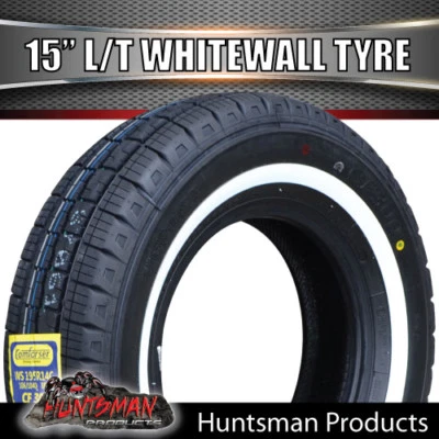 195R15C Comforser CF300 15" Whitewall Tyre 25mm White Line Commercial White Wall - image 1 of 4