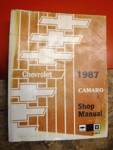1987 CHEVROLET CAMARO BERLINETTA SPORT FACTORY SERVICE MANUAL SHOP ORIGINAL - Imagen 1 de 8