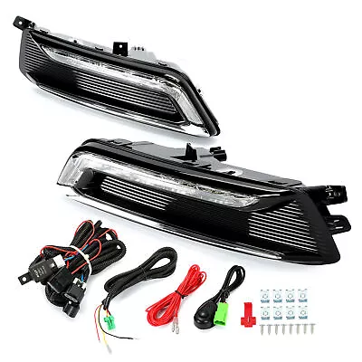 Pair LED Bumper Fog Lights W/Wiring Kits For Chevy Impala 2014-2020 Driving Lamp - Image 1 of 4