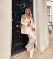 ZARA VANILLA STRAIGHT BLAZER WITH 
