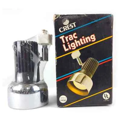 Luz de lámpara de iluminación de pista Crest vintage, sellada en caja listada por UL CROMO 18-028 Foto 1 de 4