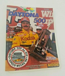 1992 DAYTONA 500 NASCAR Winston Cup PROGRAM WITH PATCH Starting Lineup - Picture 1 of 7