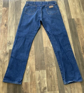 Wrangler Jeans 13MWZPW Men actual size W36 L35 Cowboy Western Blue - Picture 1 of 20