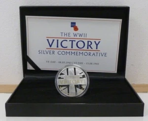 WWII VICTORY 75th Anniversary 1oz .999 Silver Medallion 2020 British Legion - Picture 1 of 7